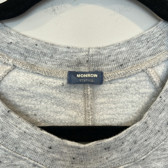 Monrow Vintage Raglan Sweatshirt Dress Heather Grey - Picture 4 of 7